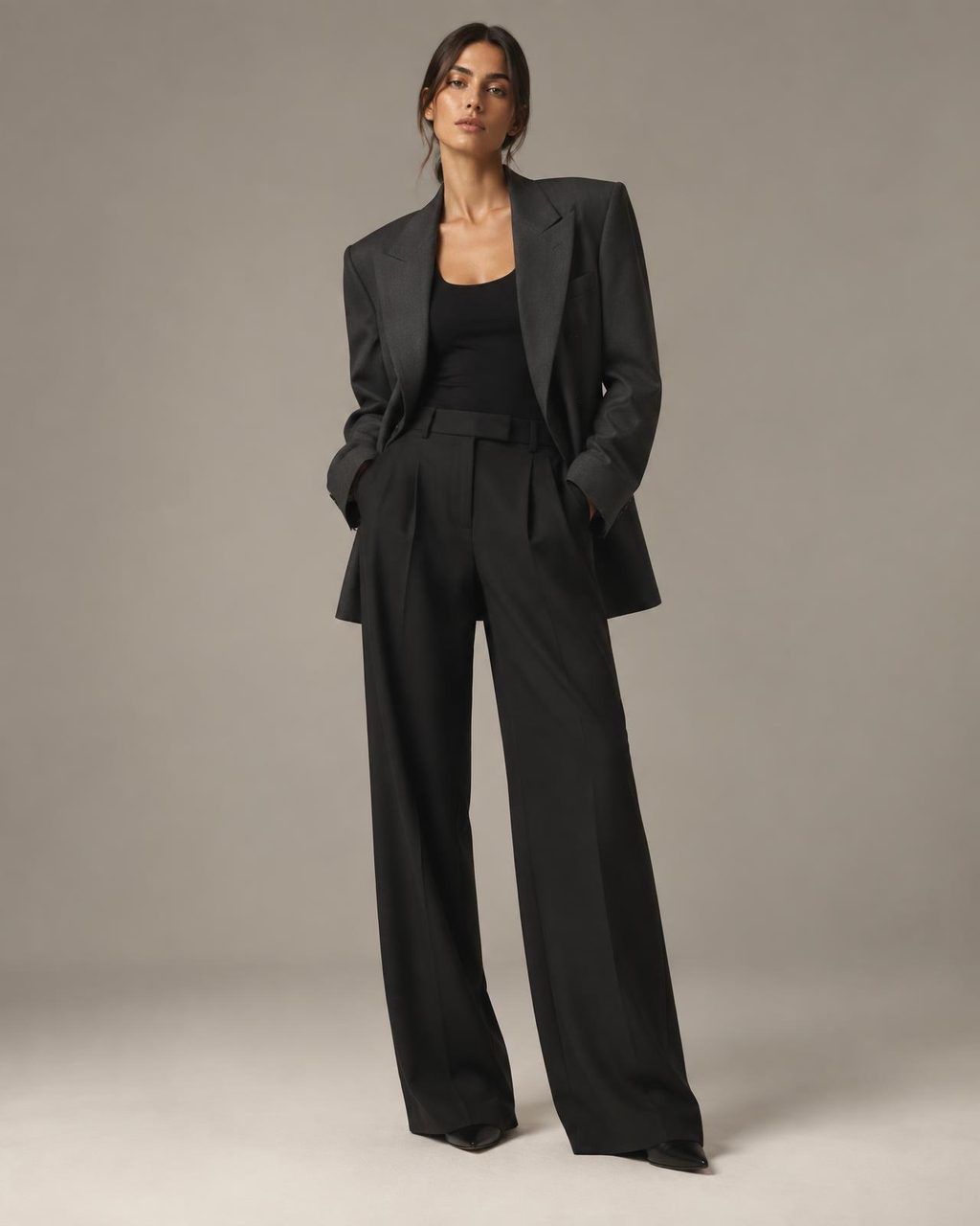 Completo nero sartoriale